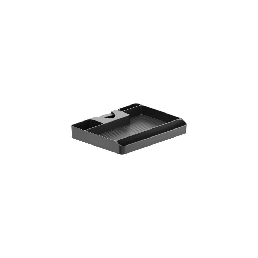 Brateck DA12-1-B Pole Mounted Storage Shelf Easily mounted to Φ30-48mm (1.2'-1.9') poles (BLACK) 224x176x30mm (8.8'x6.9'x1.2' ) - Image 1