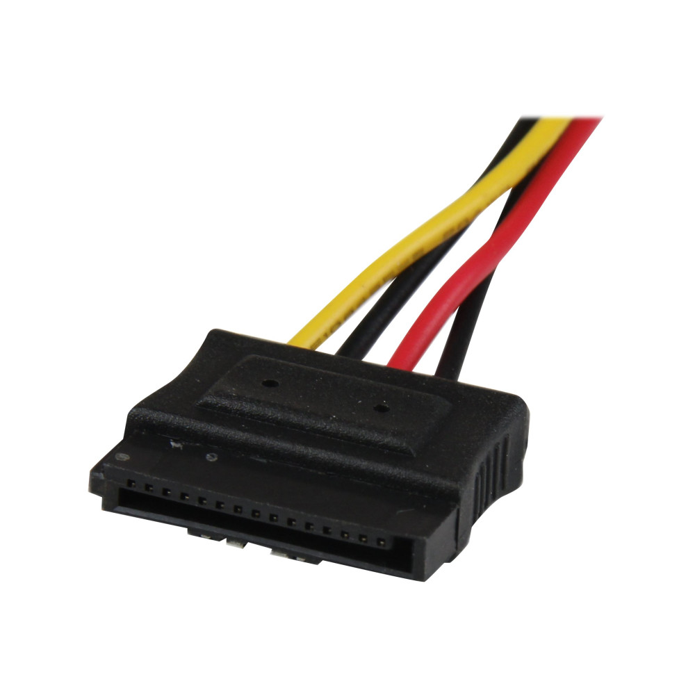 StarTech PYO2LP4LSATA 12IN LP4 TO 2X LATCHING SATA POWER Y CABLE SPLITTER ADAPTER - 4 PIN LP4 TO DU - Image 3