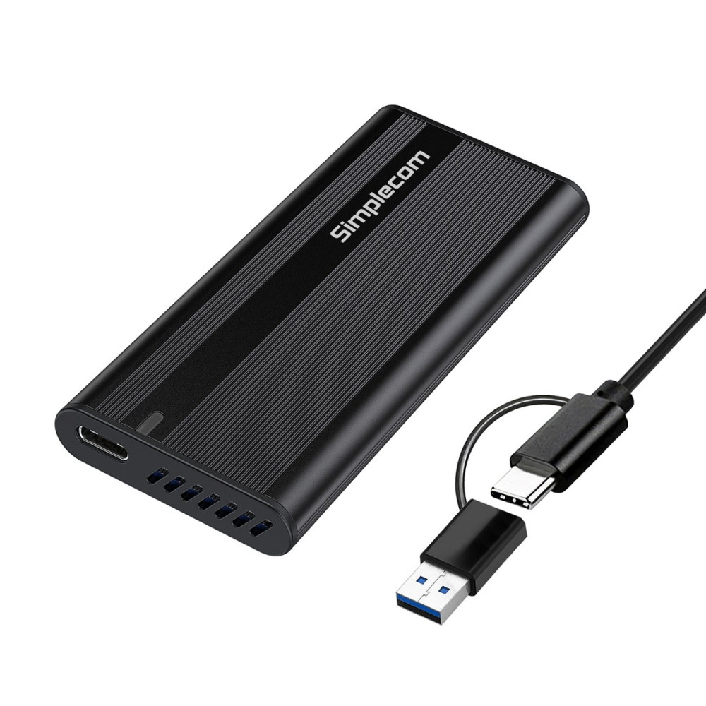 Simplecom SE505 NVMe M.2 SSD to USB-C Enclosure USB 3.2 Gen 2 10Gbps Ultra-slim aluminium case Tool-free design - Image 1