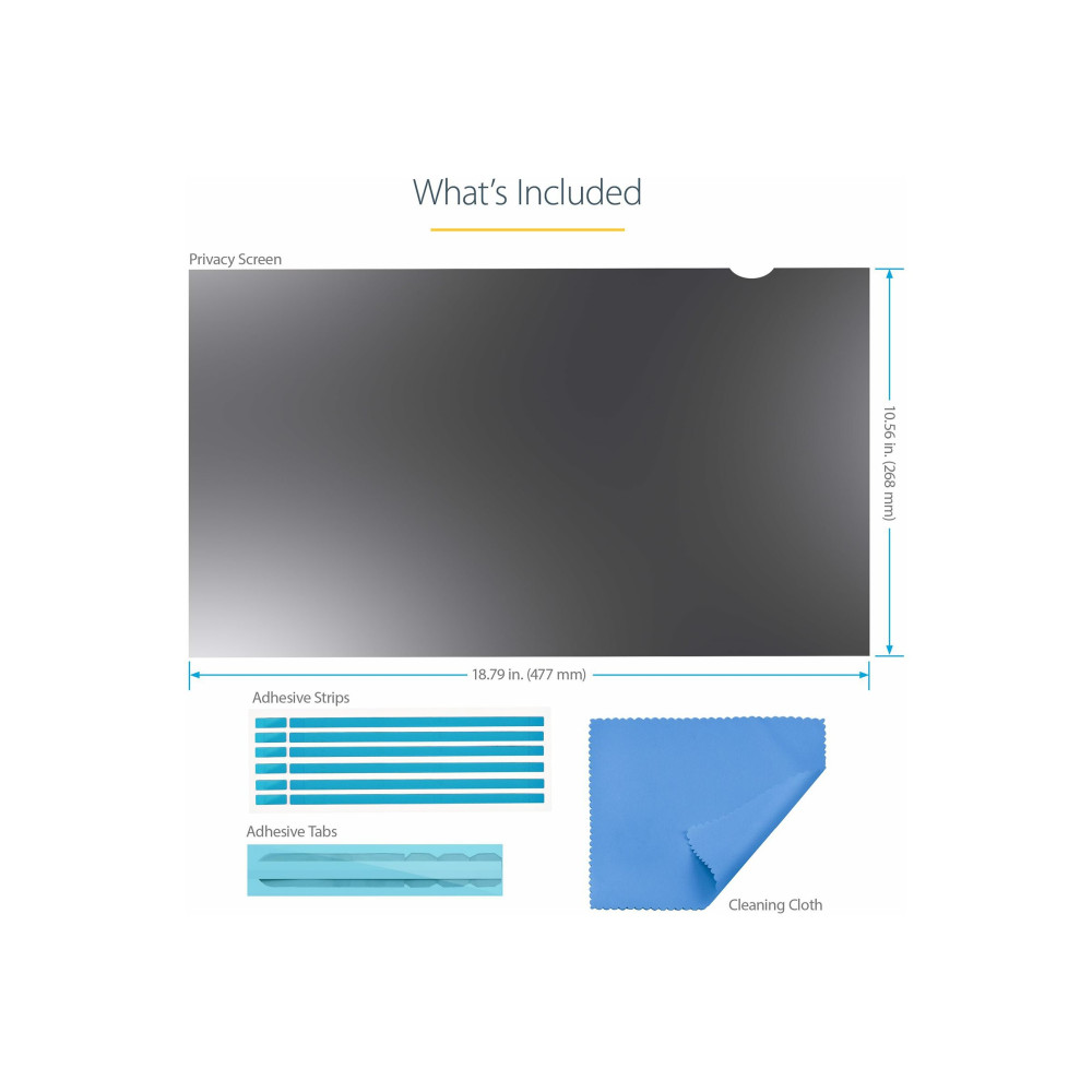 StarTech PRIVSCNMON21 21" MONITOR PRIVACY SCREEN FILTER, 16:9, MATTE/GLOSSY, 2YR