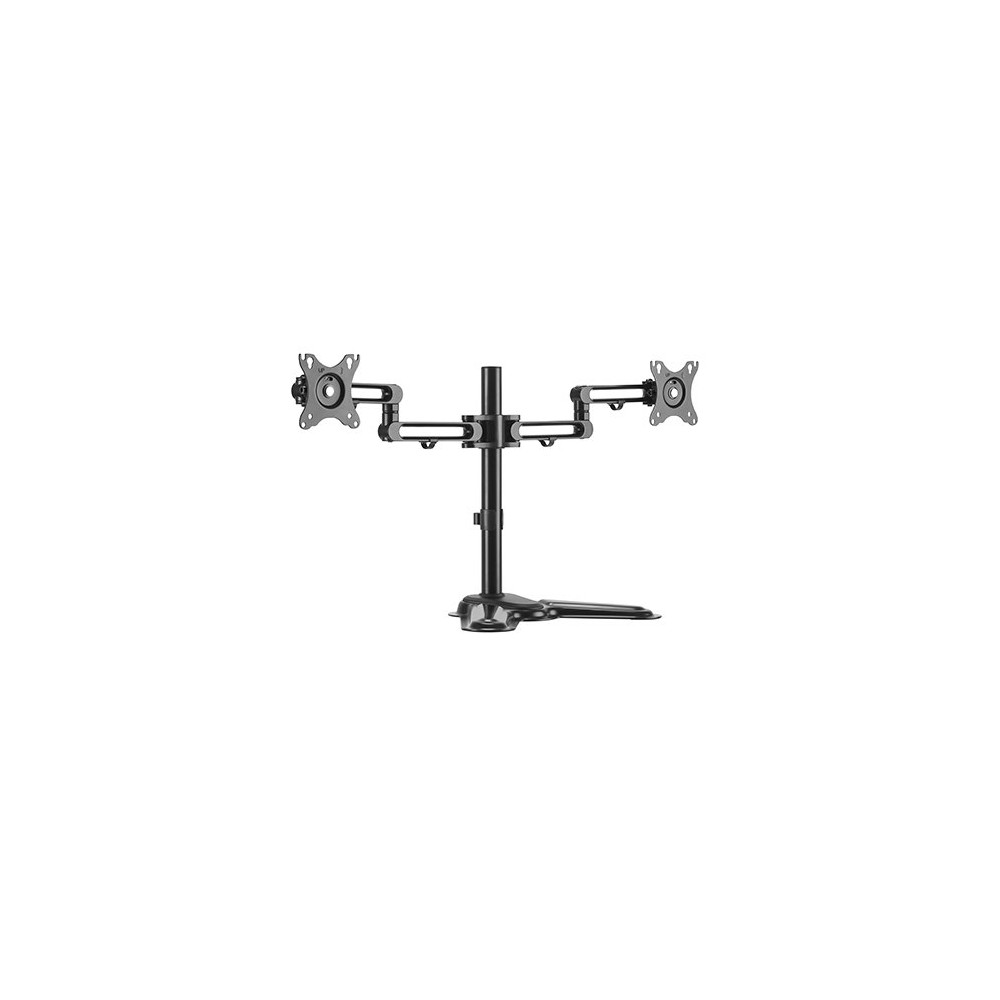 Brateck LDT30-T024 Dual Free Standing Monitor Premium Articulating Aluminum Monitor Stand Fit Most 17'-32' Monitors Up to 8kg per screen VESA 75x75/100x100 - Image 1