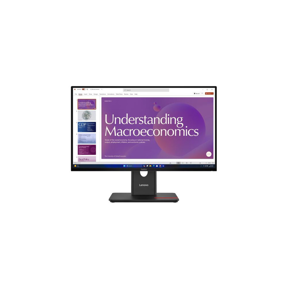 Lenovo 64B9GAR1AU ThinkVision T24D-40 23.8'/24' 120Hz FHD IPS Monitor USB-C Dock 100W DP Height Adjust Tilt Swivel Pivot HDMI DP LAN 4xUSB VESA ~62cdgar6au - Image 1