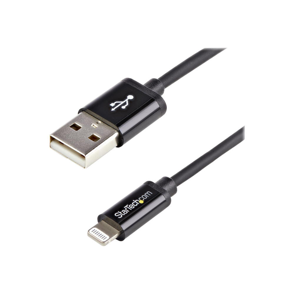 StarTech USBLT1MB 1 M (3 FT.) USB TO LIGHTNING CABLE - IPHONE / IPAD / IPOD CHARGER CABLE - HIGH SP - Image 1