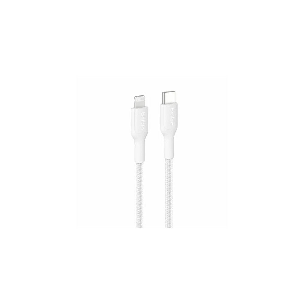 Belkin CAA022FQ2MWH BoostCharge Pro 2 m Lightning/USB-C Data Transfer Cable - Cable for iPhone, iPad Air, iPad Pro, iPad mini - First End: 1 x Lightning - Male - Second End: 1 x USB Type C- Male - MFI - White
