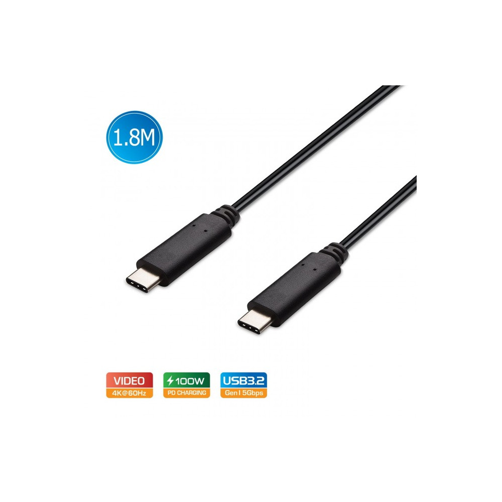 Simplecom CA519 USB-C to USB-C Cable USB 3.2 Gen1 5A 100W PD 4K@60Hz 1.8M - Image 1