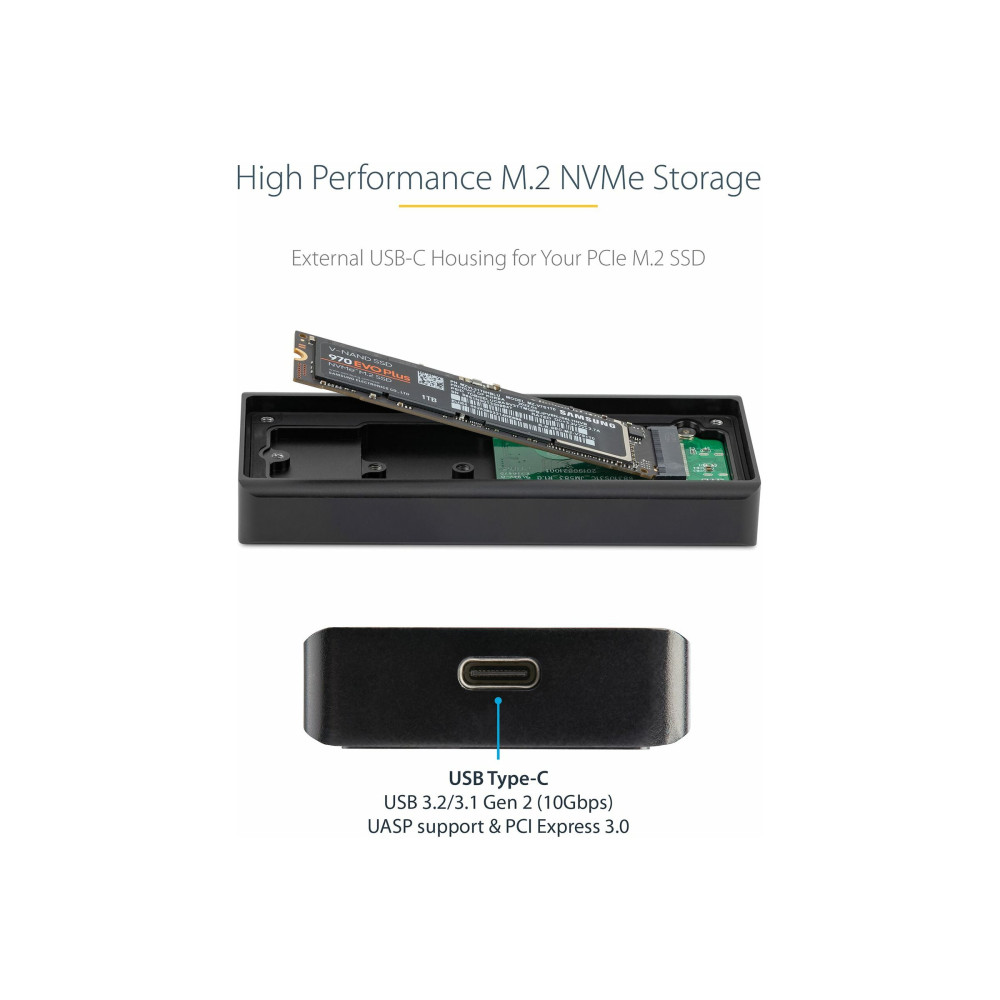 StarTech M2E1BRU31C USB-C TO M.2 PCIe SSD RUGGED ENCLOSURE, IP67 RATE, USB 3.1,TB3 COMPATIBLE,2YR - Image 1