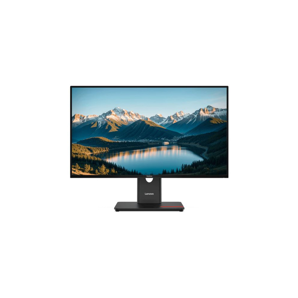 Lenovo 64A6GAR6AU ThinkVision T27Q-40 27' QHD Monitor IPS 2560x1440 16:9 Height Adjustable Tilt Swivel pivot Anti-GlarE DP HDMI USB-C Hub VESA Black 3YR - Image 1