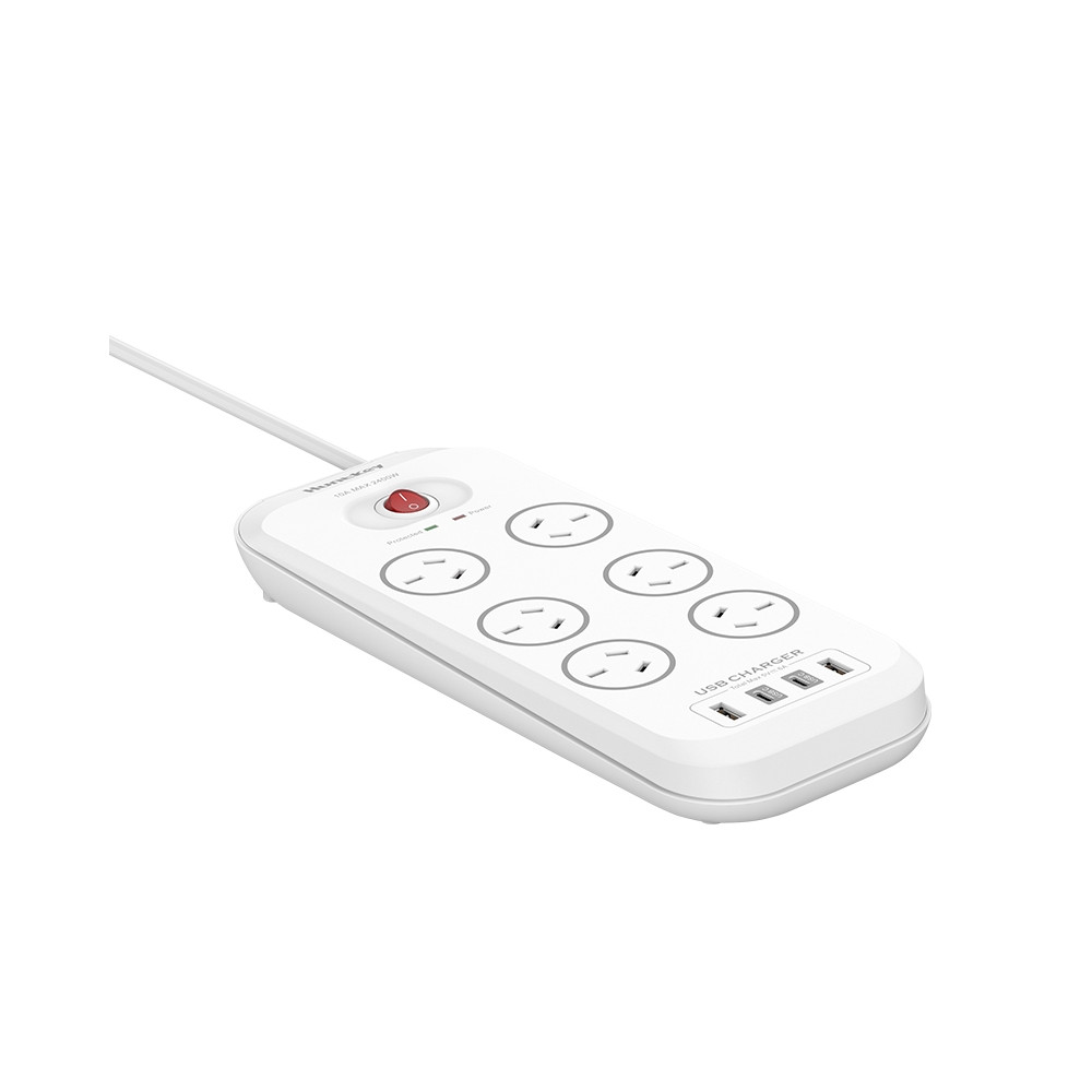 Huntkey PSUHUNSAC607C SAC607C 6 Outlets Surge Protector Powerboard with 2x USB-A & 2x USB-C - Image 3