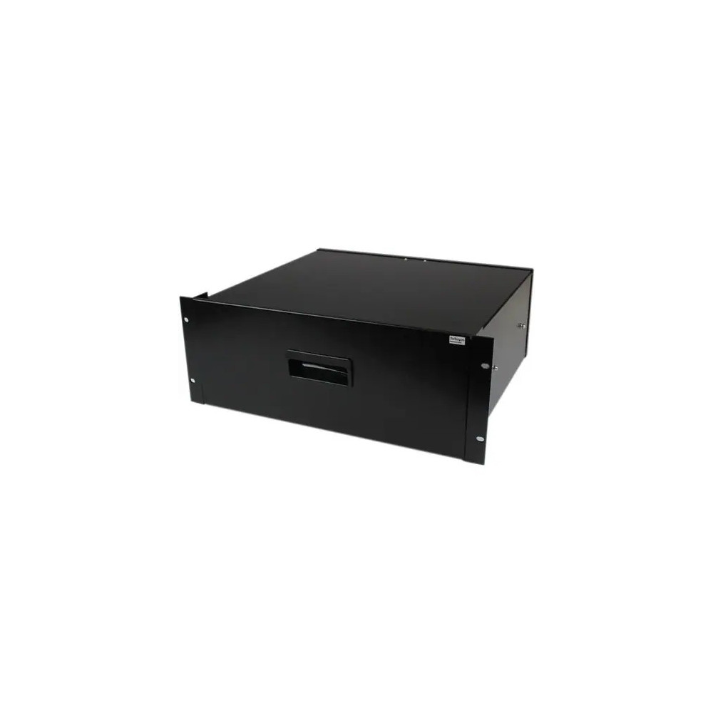 StarTech 4UDRAWER 4U Black Steel Storage Drawer for 19in Racks and Cabinets - 4U Black Sliding Rack Storage Drawer - Add a rugged 4U storage drawer to any standard 19in server rack or cabinet - rackmount drawer - 4u drawer - rackmount storage -  - Image 1