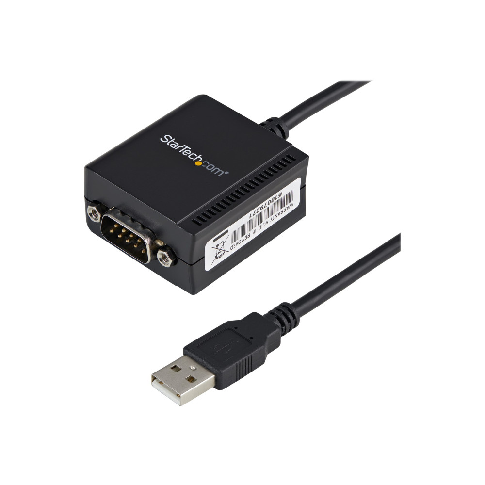 StarTech ICUSB2321F USB TO RS232 DB9 SERIAL ADAPTER, M/M, 1.8M, COM RETENTION, FTDI, 2YR - Image 1