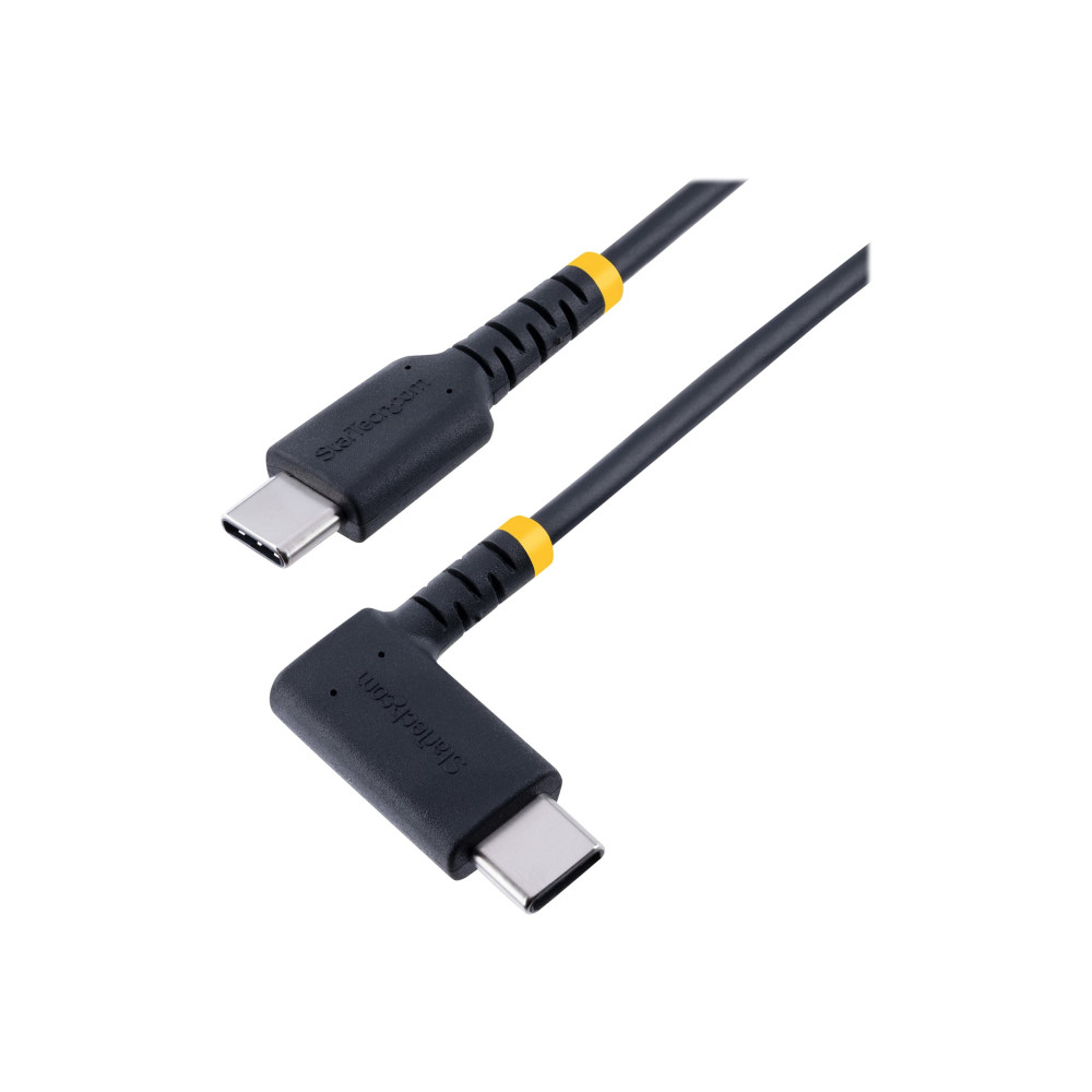StarTech R2CCR-15C-USB-CABLE 6IN (15CM) USB-C FAST CHARGING CABLE, RUGGED, RIGHT-ANGLED, CHARGE & SYNC, 60 - Image 5