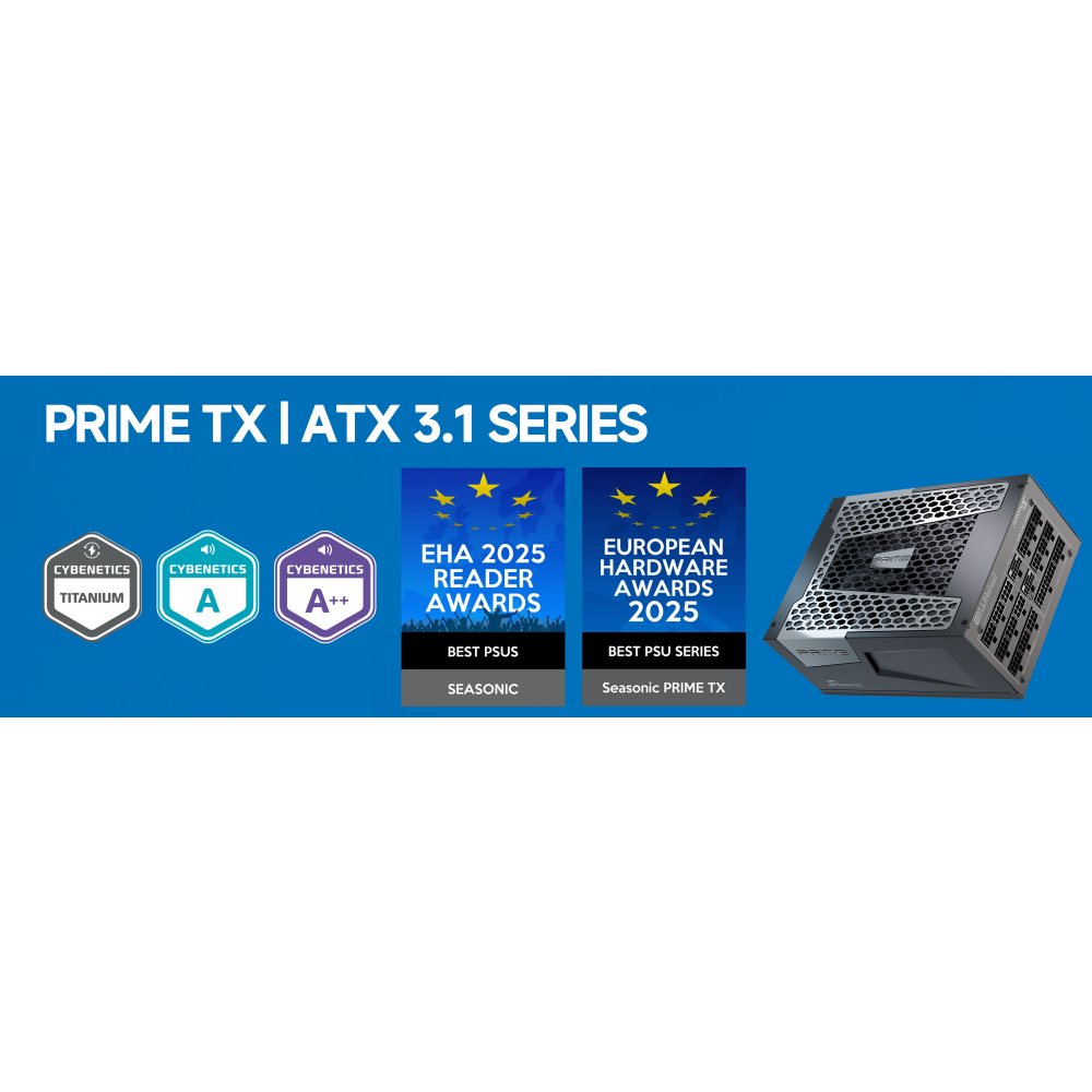Seasonic PSUSEATX1300A31 PRIME TX-1300 1300W Titanium ATX 3.1 Fully Modular PSU - Image 7