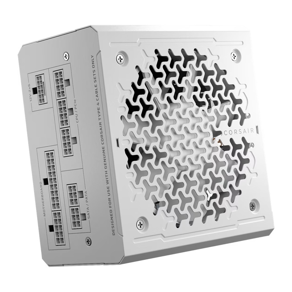 Corsair CP-9020292-AU RMe Series™ RM750e - Fully Modular Low-Noise ATX Power Supply - White (AU), Cybenetics Gold, ATX12V 3.1, 2x PATA, 2x EPS, 6x SATA, 3x PCIe - Image 1