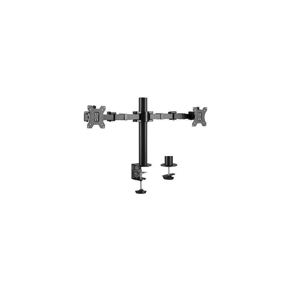 Brateck LDT33-C024 Dual Monitors Affordable Steel Articulating Monitor Arm Fit Most 17'-31' Monitors Up to 9kg per screen VESA 75x75/100x100 - Image 1