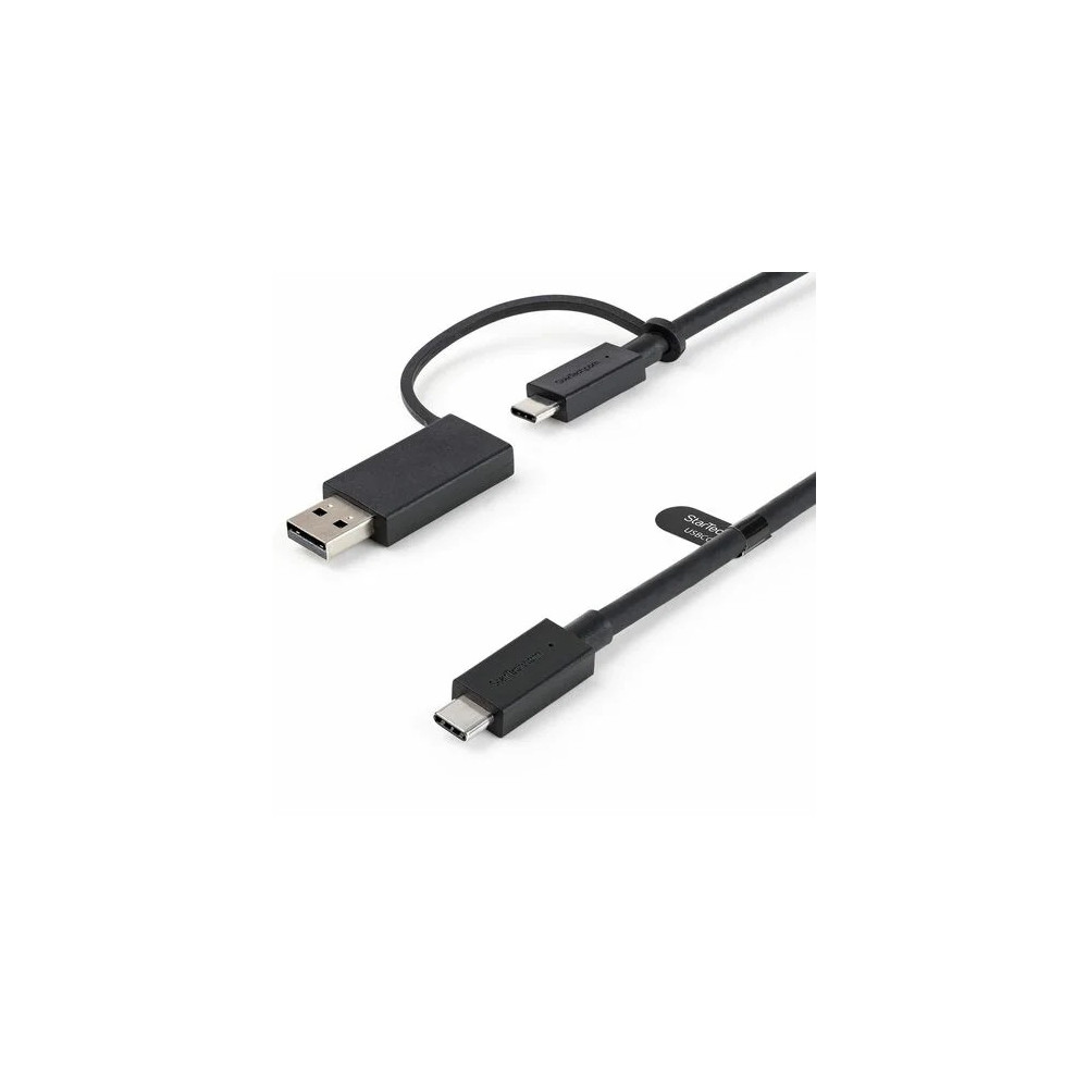 StarTech USBCCADP 3ft/1m USB-C Cable with USB-A Adapter Dongle, USB-C to C (10Gbps/PD), USB-A to C (5Gbps), 2-in-1 USB C Cable for Hybrid Dock - Cable for Notebook, Docking Station, MacBook, Mobile Device, MacBook Pro, Wall Charger, ... - First  - Image 2