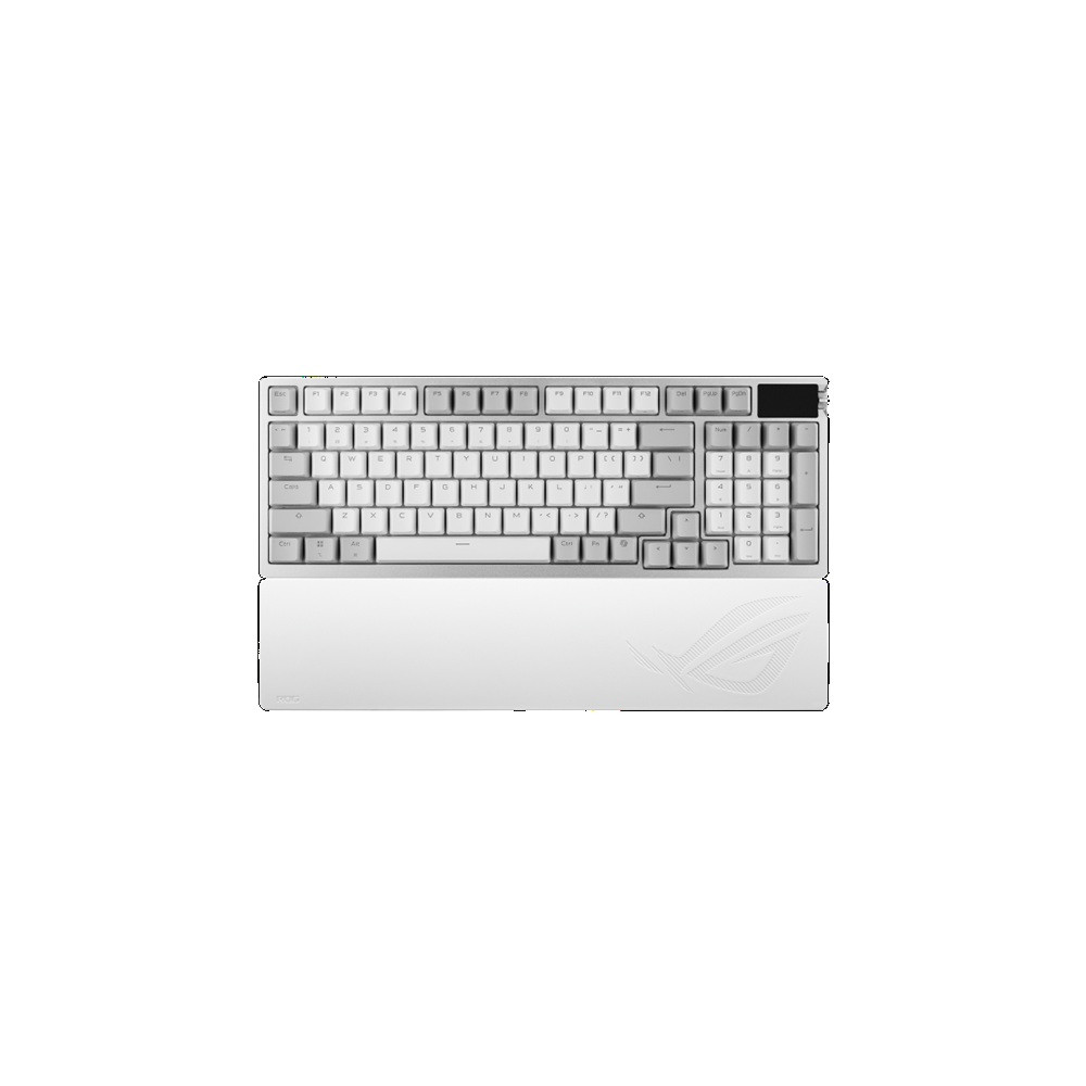 ASUS ROG AZOTH 96 HE LITE WHITE Gaming Keyboard, ROG HFX V2 magnetic switches, USB-C/2.4GHz/Bluetooth 5, RGB Aura Sync, 8000Hz, programmable keys - Image 1