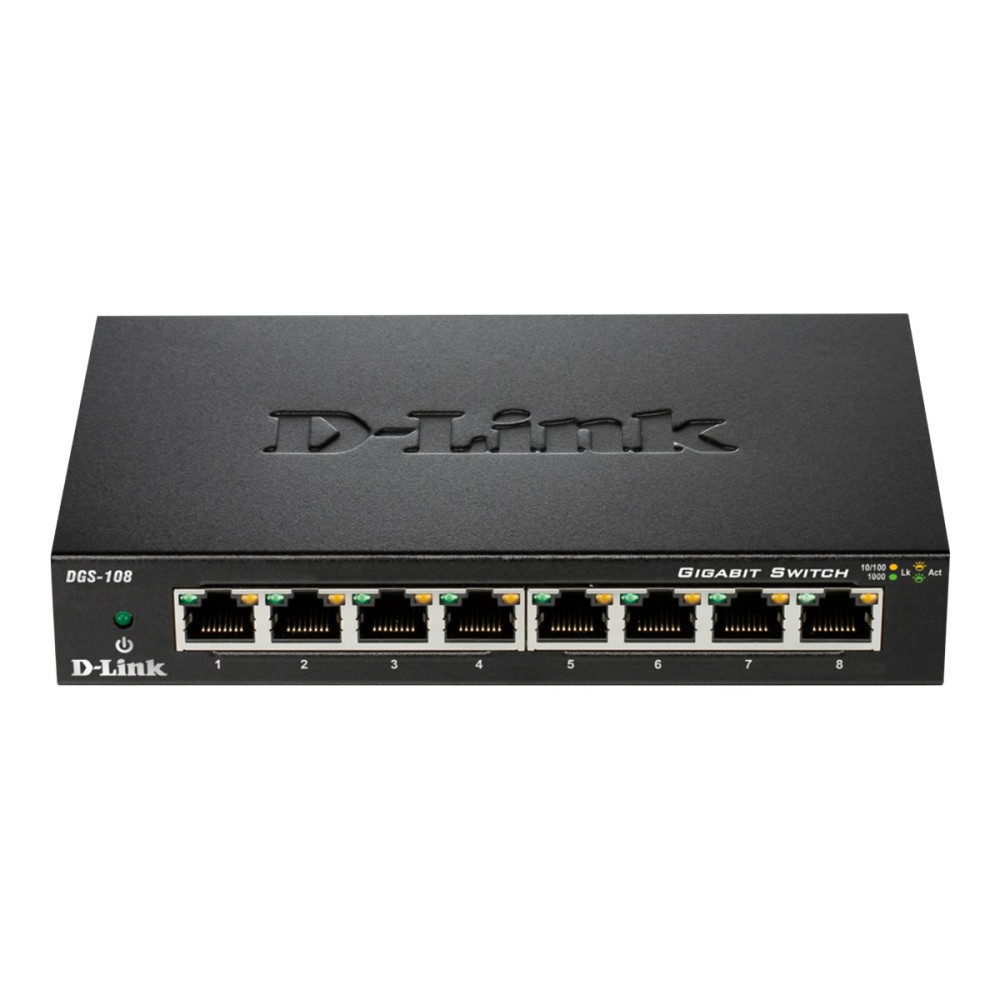 D-Link DGS-108 8-PORT GIGABIT DESKTOP SWITCH (METAL HOUSING) - Image 1