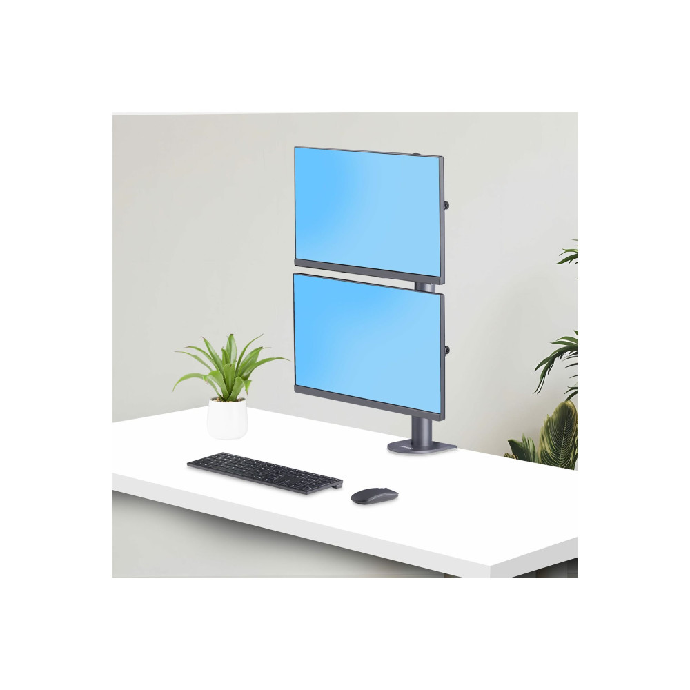 StarTech H2MPV-MONITOR-MOUNT Desk Mount For 2x Vertically Stacked Monitors, Dual 49"; TAA, 5 YR - Image 10