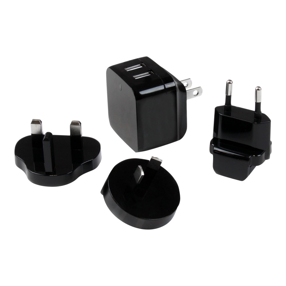 StarTech USB2PACBK DUAL PORT USB WALL CHARGER 17W/3.4A TRAVEL CHARGER 110V/220V 2YR - Image 2