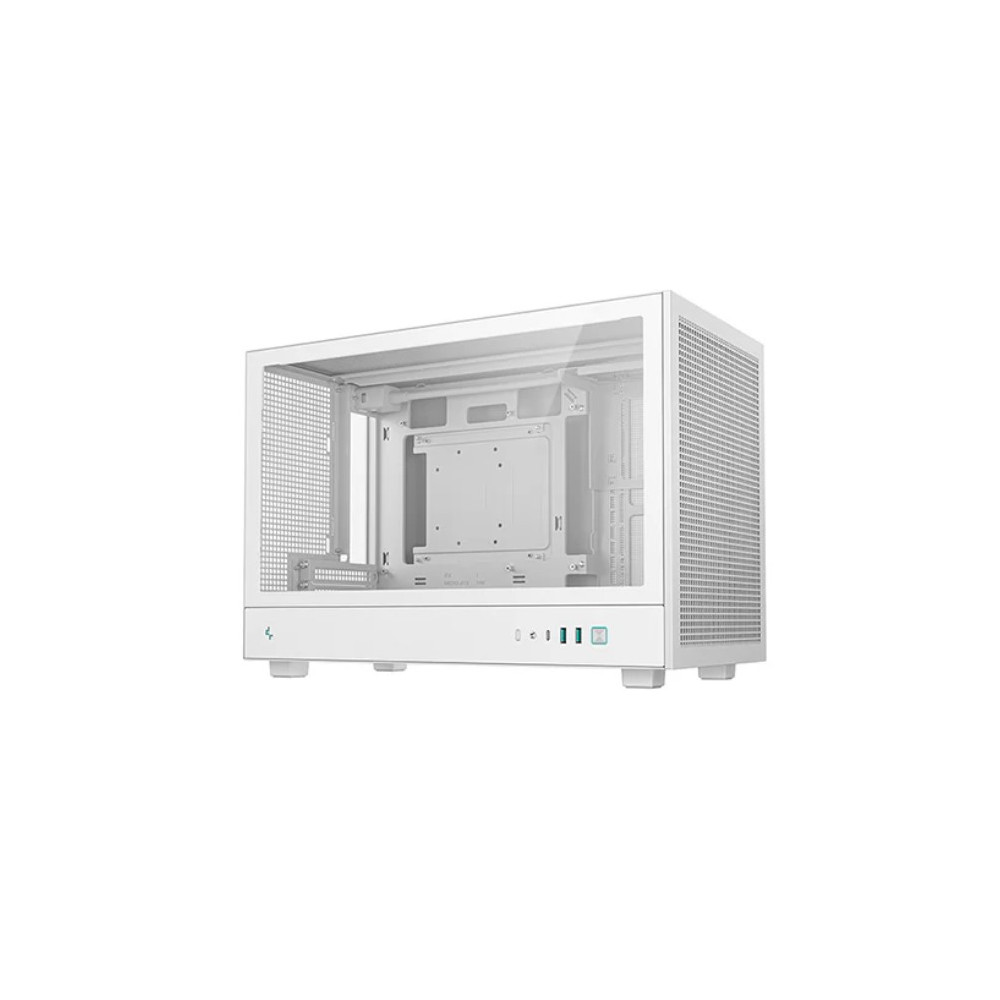 DEEPCOOL R-CH260-WHNGM0-G-1 CH260 WH M-ATX Case, Extremely Portable Size，Abundant Airflow Ventilation，Mesh and Glass panels，Up to 360mm Liquid Cooling - Image 1