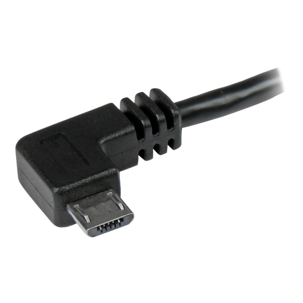 StarTech USB2AUB2RA1M 1M MICRO USB2.0 A TO MICRO USB2.0 B CABLE, M/M, RIGHT ANGLE, LTW - Image 3
