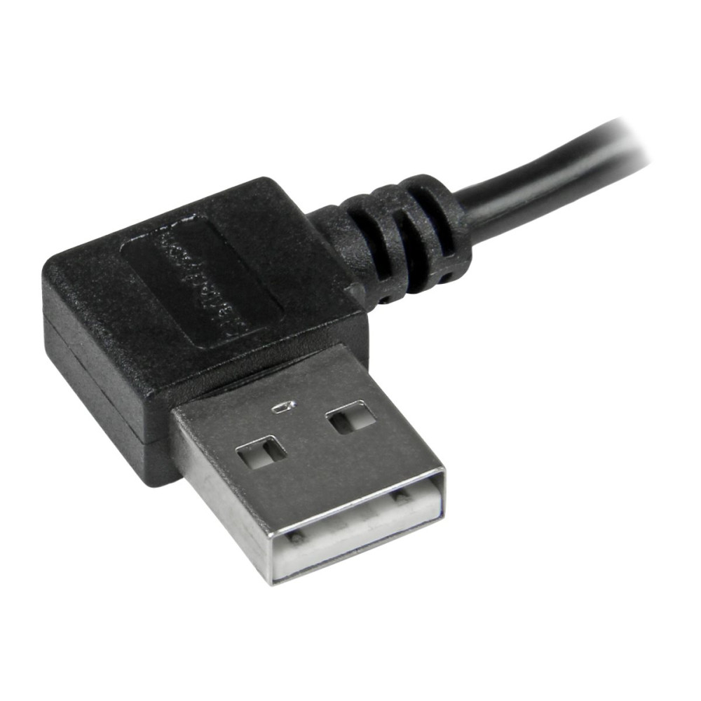 StarTech USB2AUB2RA1M 1M MICRO USB2.0 A TO MICRO USB2.0 B CABLE, M/M, RIGHT ANGLE, LTW - Image 1
