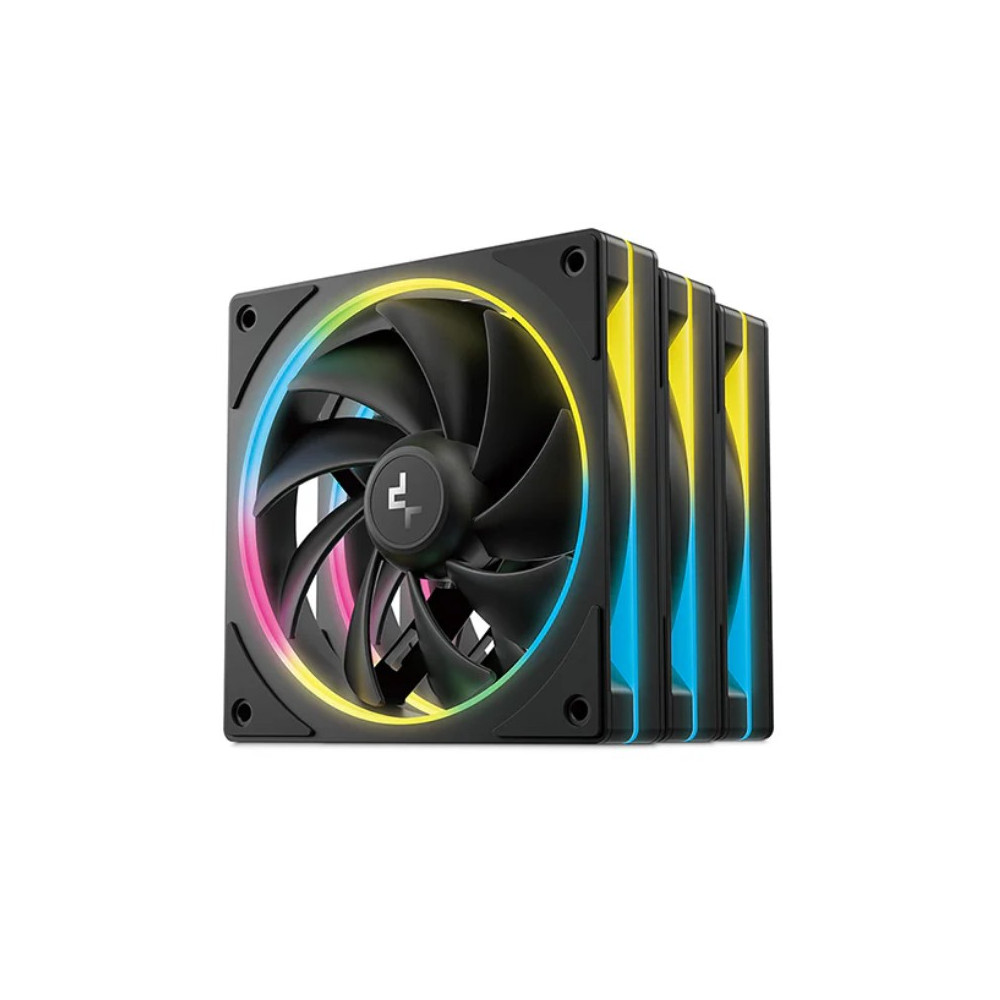 DEEPCOOL R-FL12SE-BKAPN3-G FL12 SE 3 Pack 120mm Performance ARGB Fans , Hydro Bearing 120×120×25 mm(L×W×H) - Image 1