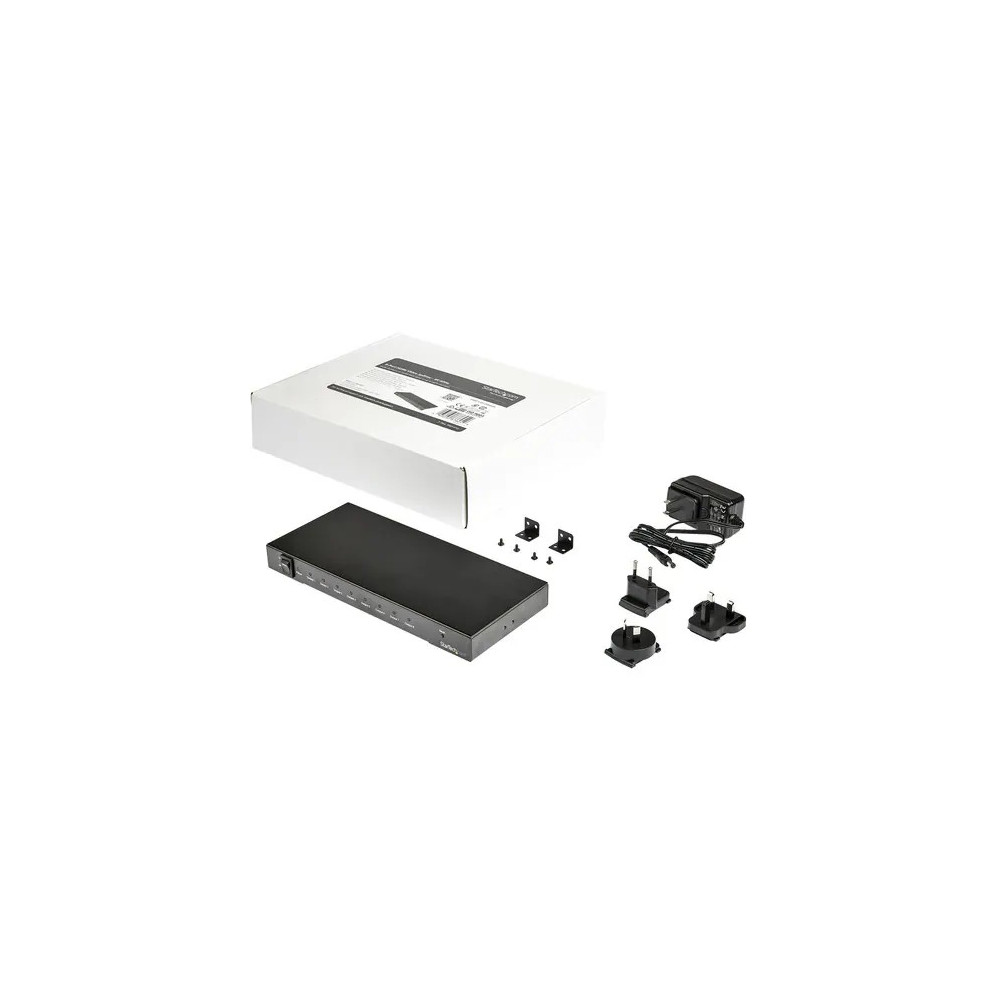 StarTech ST128HD20 8-Port 4K 60Hz HDMI Splitter - HDR Support - HDMI 2.0 Splitter - 7.1 Surround Sound Audio - Displays the same image with sound on 8 screens - Splits an HDMI video signal up 4K 60Hz - 4:4:4 chroma; up to 18Gbps (HDMI 2.0b) - HD - Image 6
