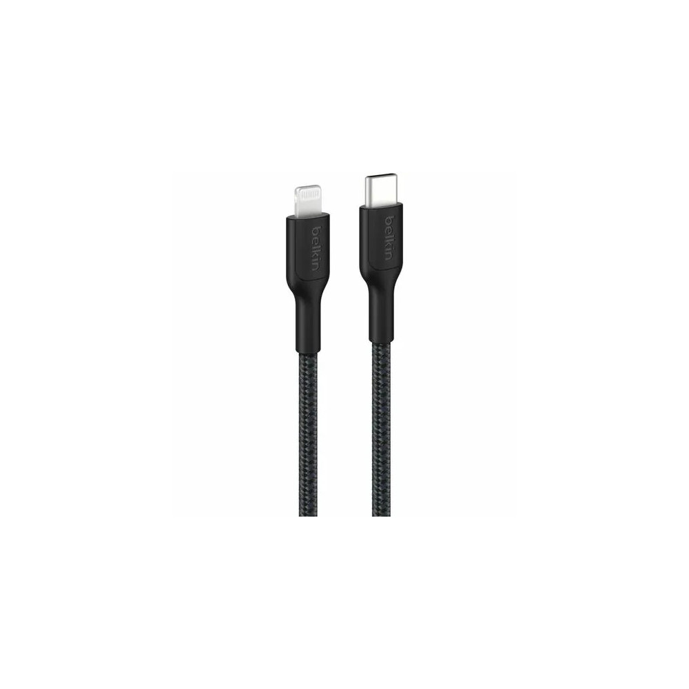 Belkin CAA022FQ1MBK BoostCharge Pro 1 m Lightning/USB-C Data Transfer Cable - Cable for iPhone, iPad Air, iPad Pro - First End: 1 x USB Type C - Male - Second End: 1 x Lightning - Male - MFI - Black