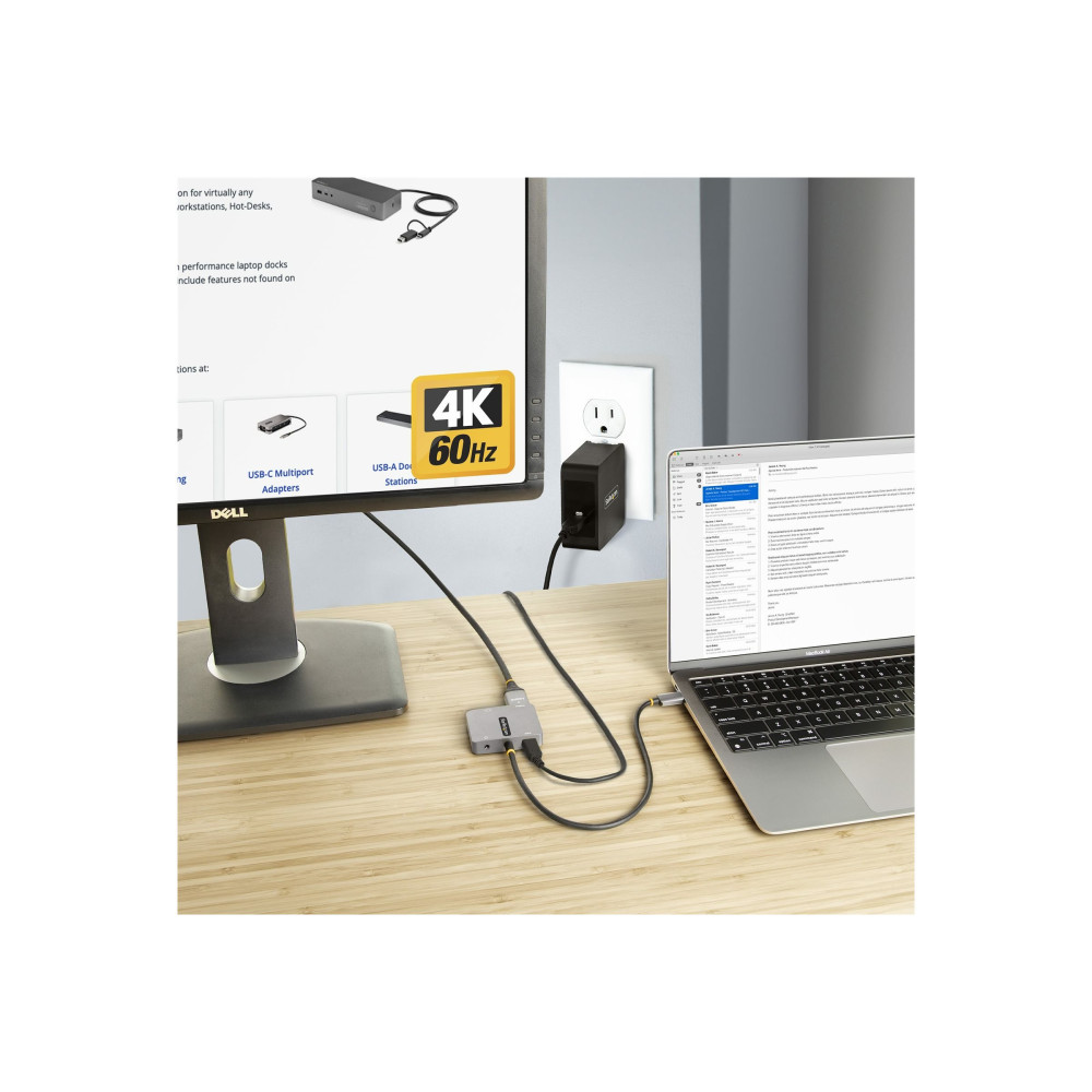 StarTech 122-USBC-HDMI-4K-VGA USB C VIDEO ADAPTER, USB C TO HDMI VGA MULTIPORT ADAPTER, 3.5MM AUDIO, 4K 60H - Image 4