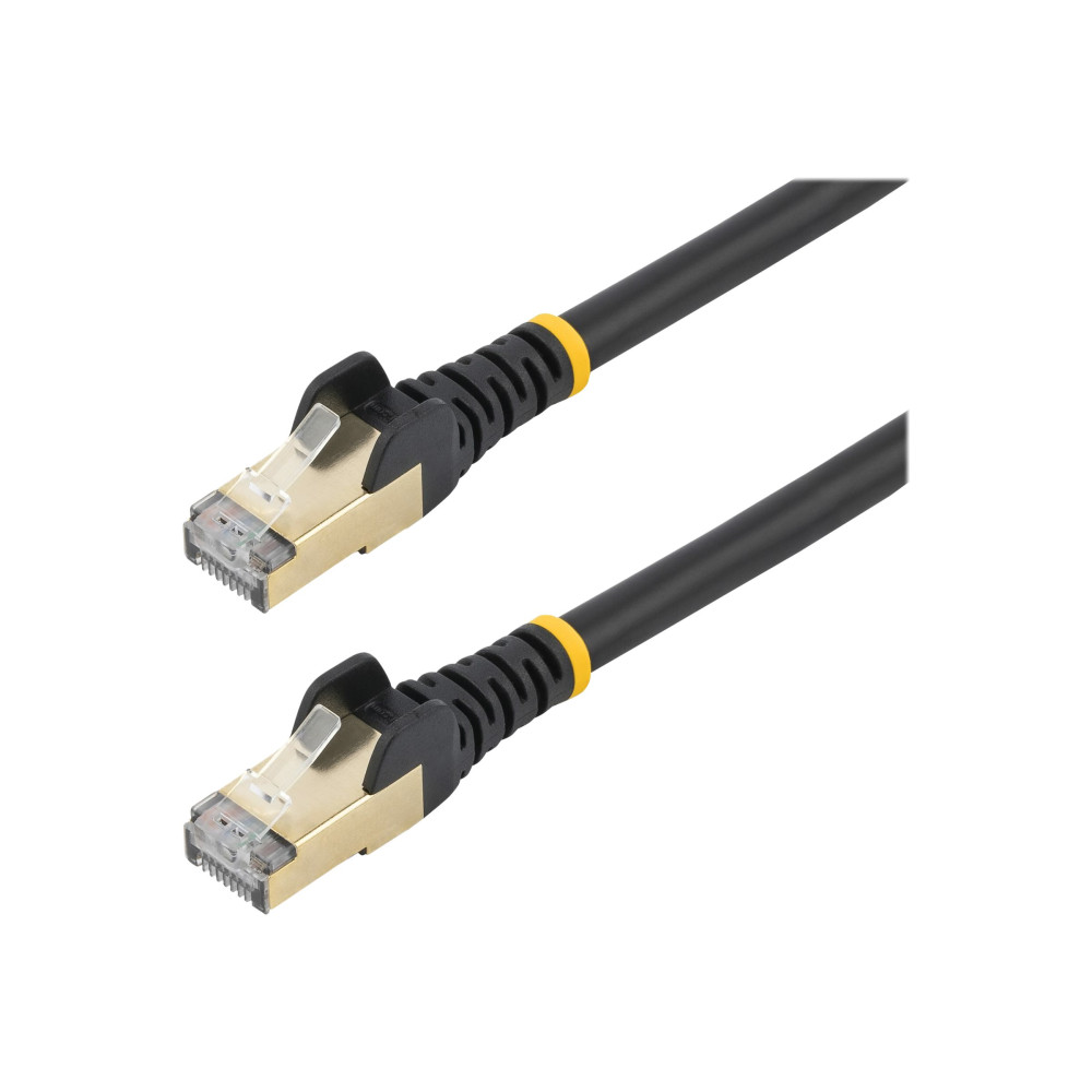 StarTech C6ASPAT1BK 1FT CAT6A ETHERNET CABLE - 10 GIGABIT SHIELDED SNAGLESS RJ45 100W POE PATCH C - Image 2