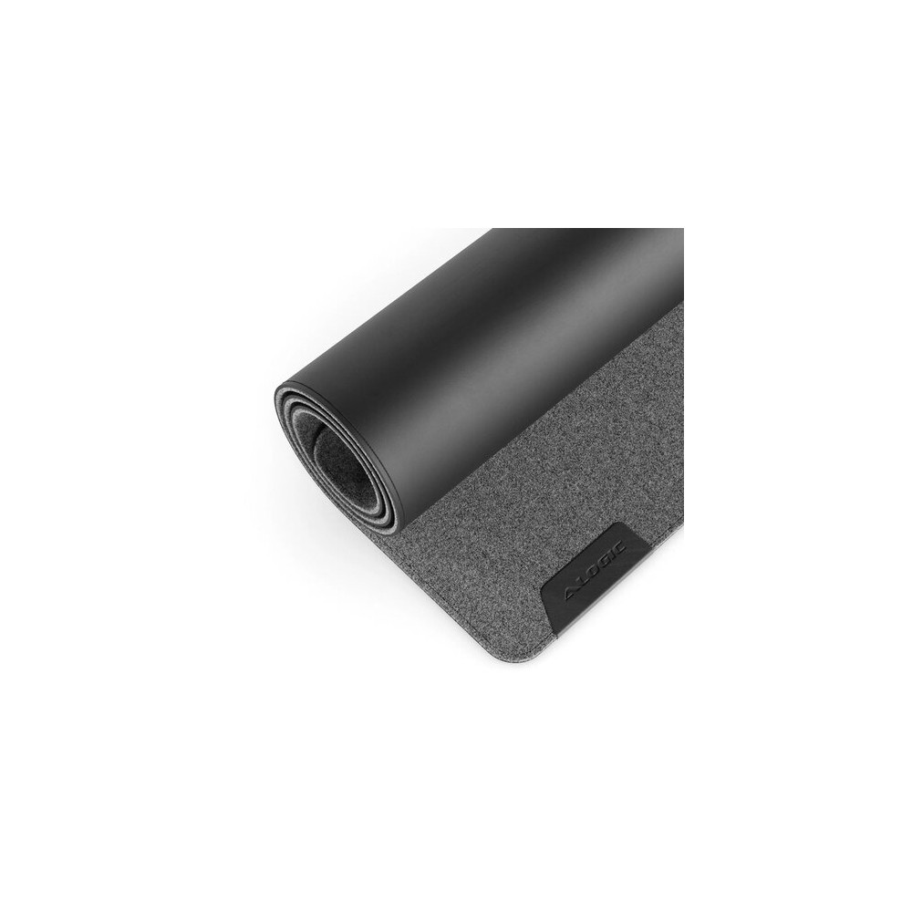 Alogic ADLFMDG Duo Reversible Desk Mat with Premium Felt and Vegan Leather - Dark Grey/Black - Image 2