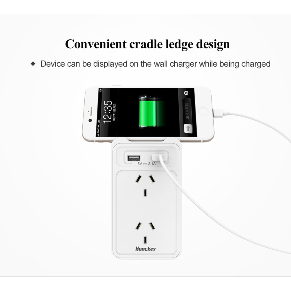 Huntkey PSUHUNSAC207TWIN SAC207 SMART WALL CHARGER with 2 AC and 2 USB combined 2.4A (TWIN PACK) - Image 8