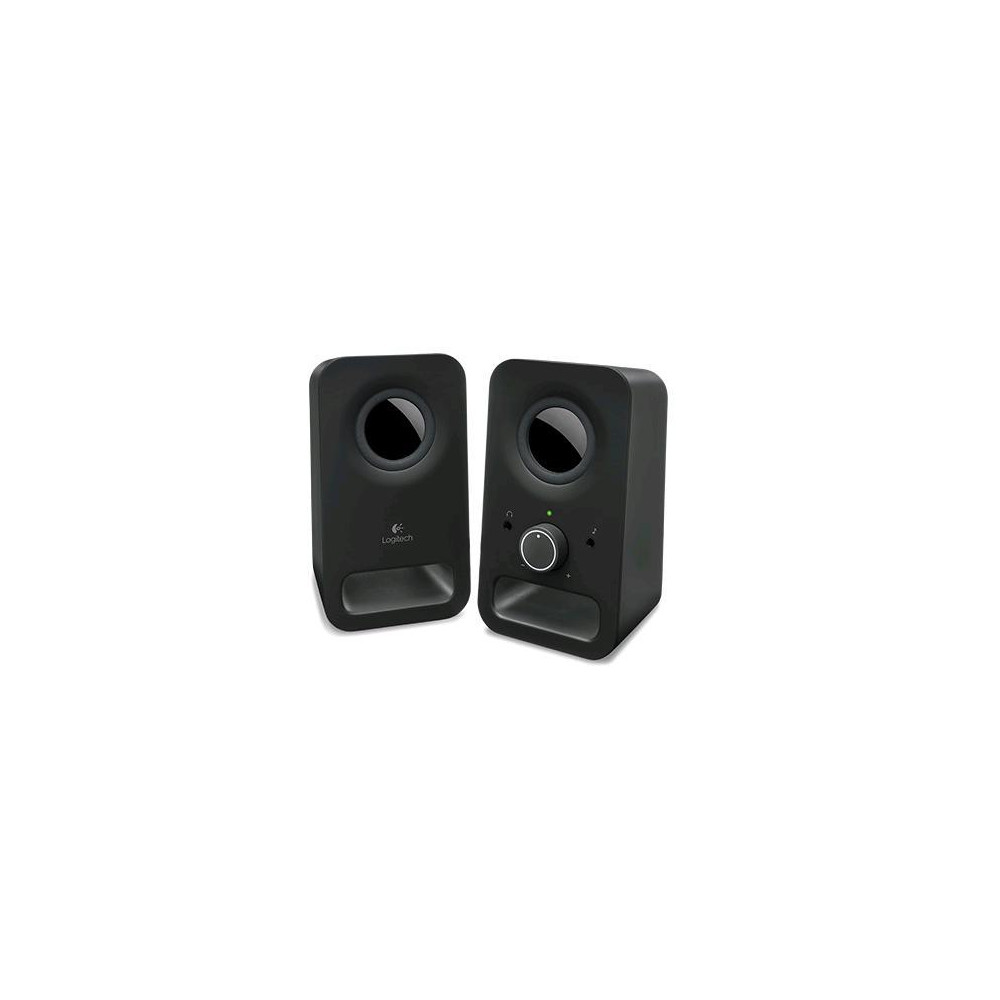 Logitech 980-000862 Z150 2.0 Stereo Speakers 6W Compact Size Easily Access to Power & Volume Control Headphone & Auxiliary Jack for TV PC Smartphone Tablet - Image 1