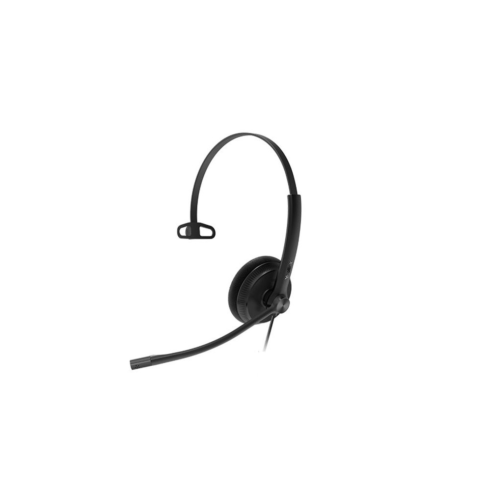Yealink YHS34-M YHS34 Mono Wired Headset with QD to RJ Port, Wideband Noise-Canceling Headset, Monaural Ear, RJ9, QD Cord, Leather Ear Piece, Hearing Protecti - Image 1