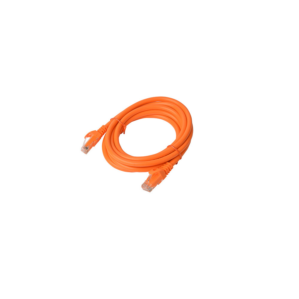 8ware PL6A-3ORG CAT6A Cable 3m - Orange Color RJ45 Ethernet Network LAN UTP Patch Cord Snagless - Image 1