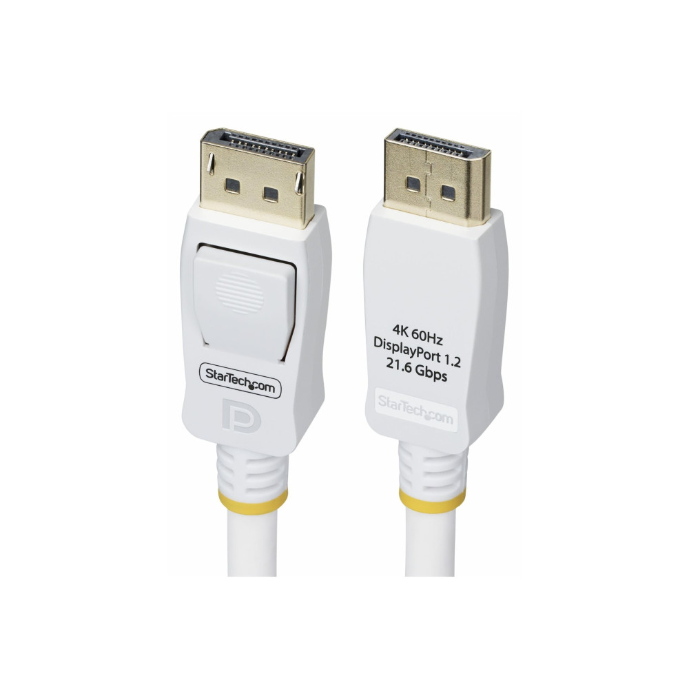 StarTech DP12-CABLE-10FTW 10FT (3M) WHITE VESA CERTIFIED DISPLAYPORT 1.2 CABLE, 4K 60HZ, 21.6GBPS, LATC - Image 3