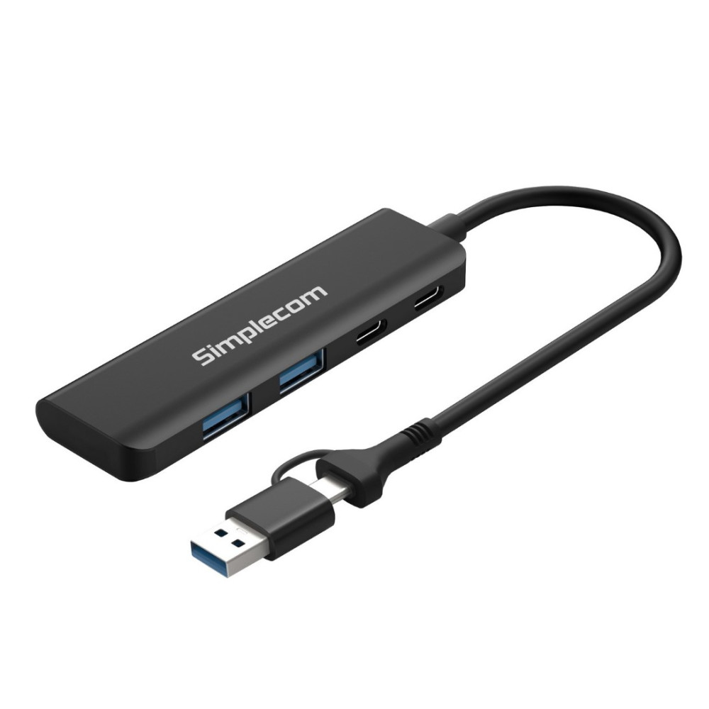 Simplecom CH385 SuperSpeed USB-A and USB-C 4-Port Combo Hub USB 3.2 Gen 1 (2x USB-A and 2x USB-C Ports) - Image 1