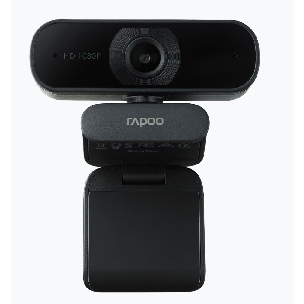 Rapoo C260 Webcam FHD 1080P/HD720P, USB 2.0, 95 degrees Wide Angle, Autofocus, Noise cancelling Mic. - Ideal for TEAMS, Zoom - Image 1