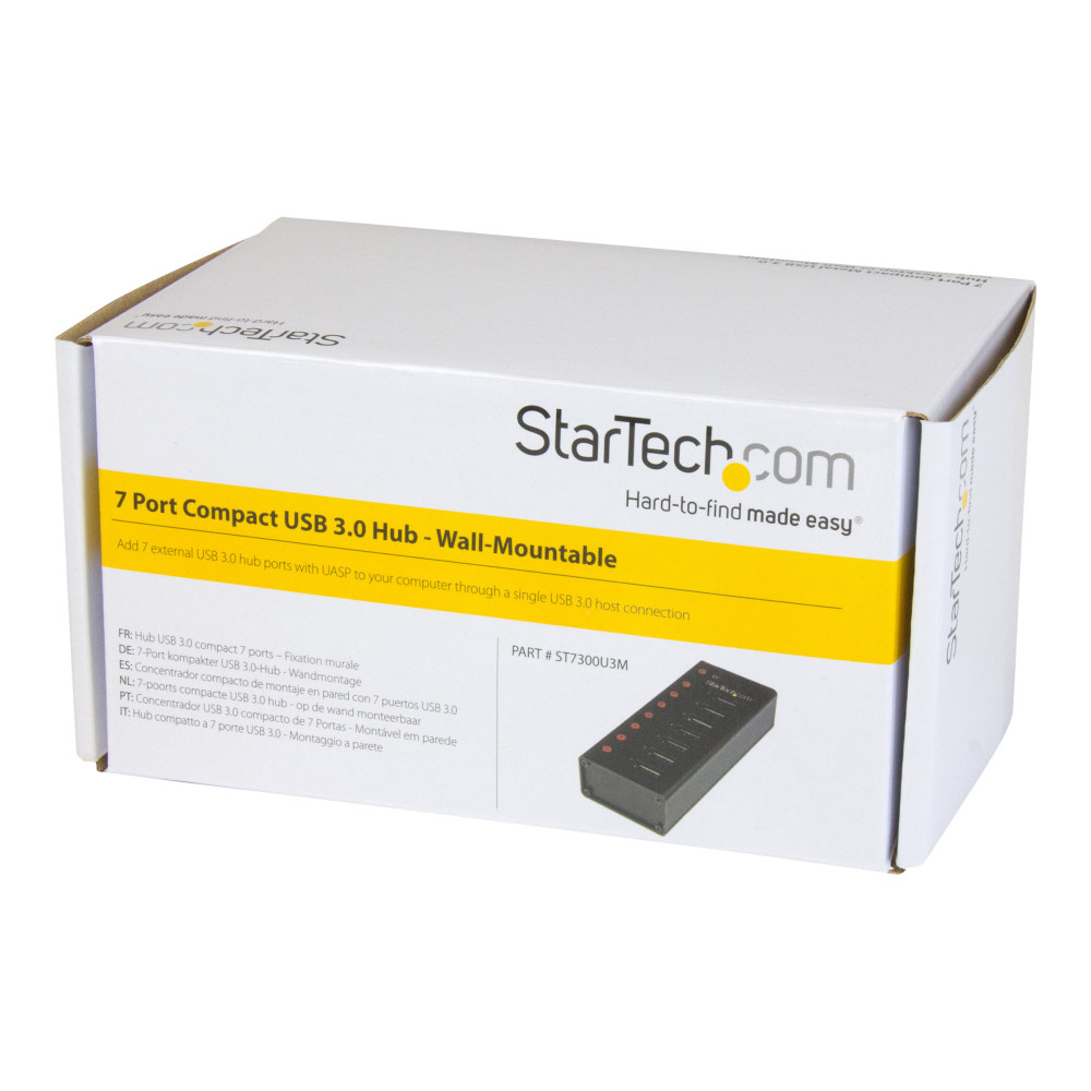 StarTech ST7300U3M 7 PORT USB 3.0 HUB, METAL, MOUNT, 2YR - Image 3