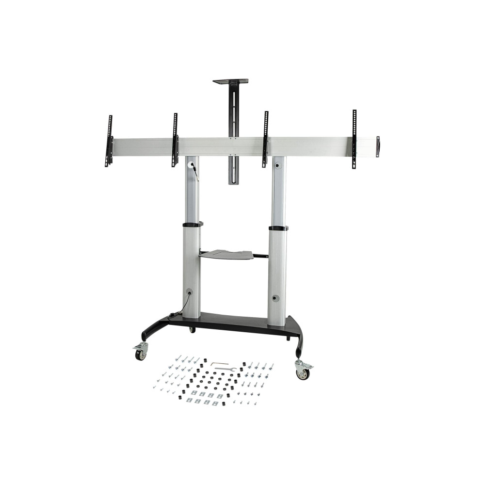 StarTech STNDMTVDUO DUAL TV CART FOR 37-60IN VESA TVS UP TO 110LB/50KG EACH - HEIGHT ADJUSTABLE TV MO - Image 9