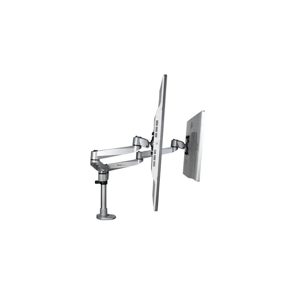 StarTech ARMDUALPS Desk Mount Dual Monitor Arm, Premium Articulating Desktop VESA Mount up to 27" (17.6lb/8kg) Displays, Height Adjustable - VESA 75x75/100x100mm heavy duty dual monitor mount for two displays up to 30in (22lb) each - Ergonomic h - Image 9
