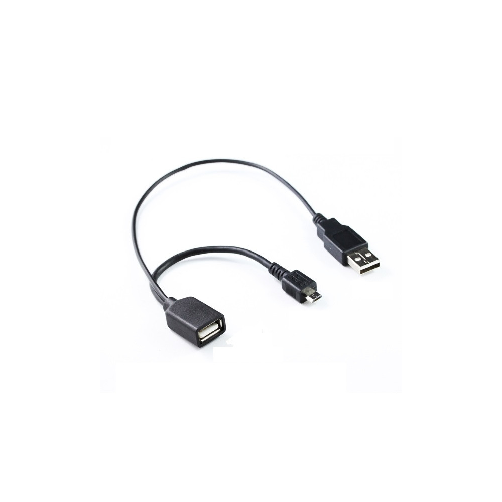 EZcool ACBEZCOTGWITHPOW Micro USB Male to USB Female Host for OTG Device / USB Power Cable Y Splitter - Image 1