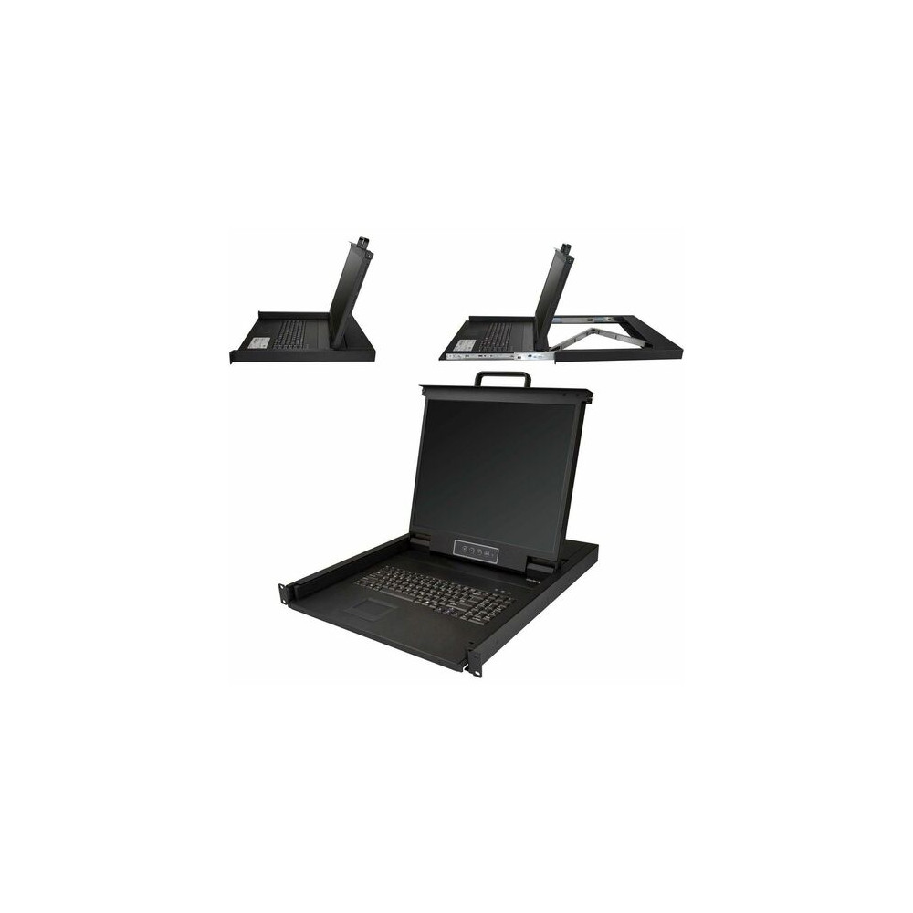 StarTech RKCONS1901 LCD Rack Console - 48.3 cm (19") LCD - SXGA - 1280 x 1024 - 1 x VGA - Keyboard - TouchPad - 1U High - PC - Image 6