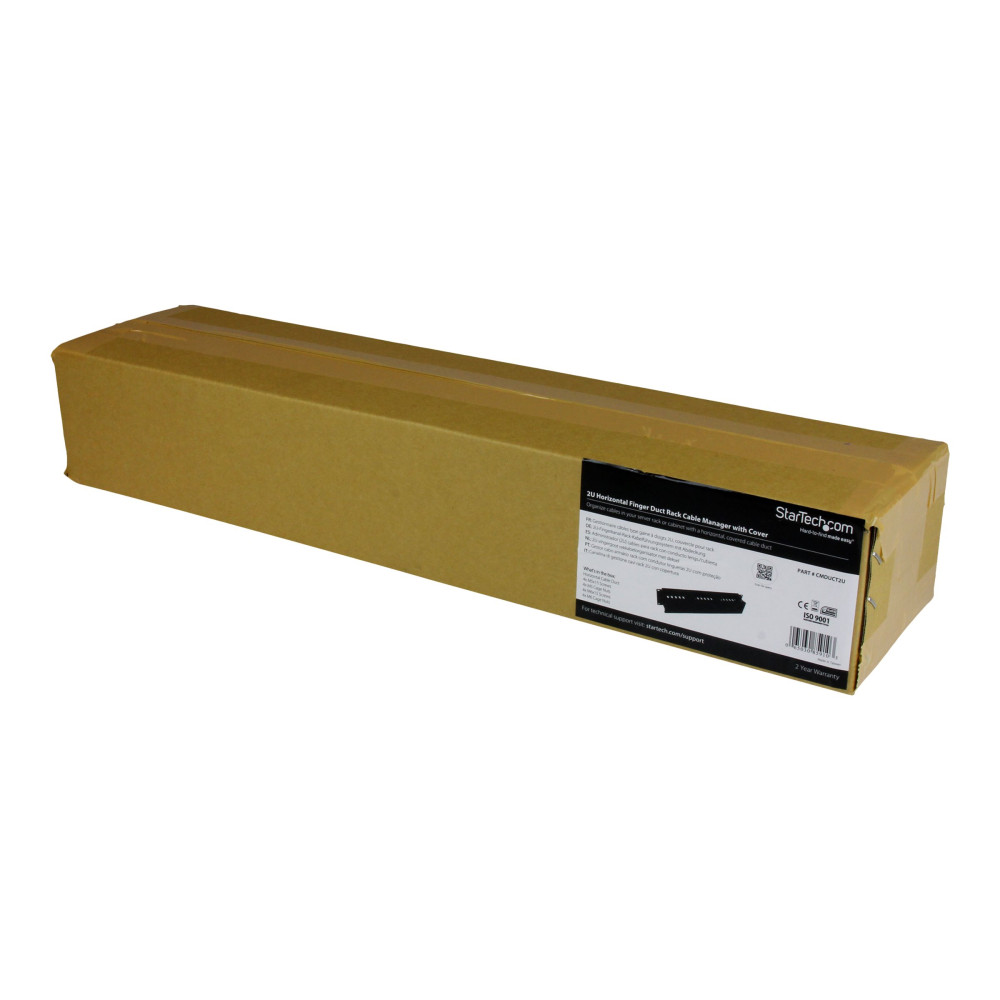StarTech CMDUCT2U 2U SERVER RACK CABLE MGMT PANEL WITH COVER 2YR - Image 6