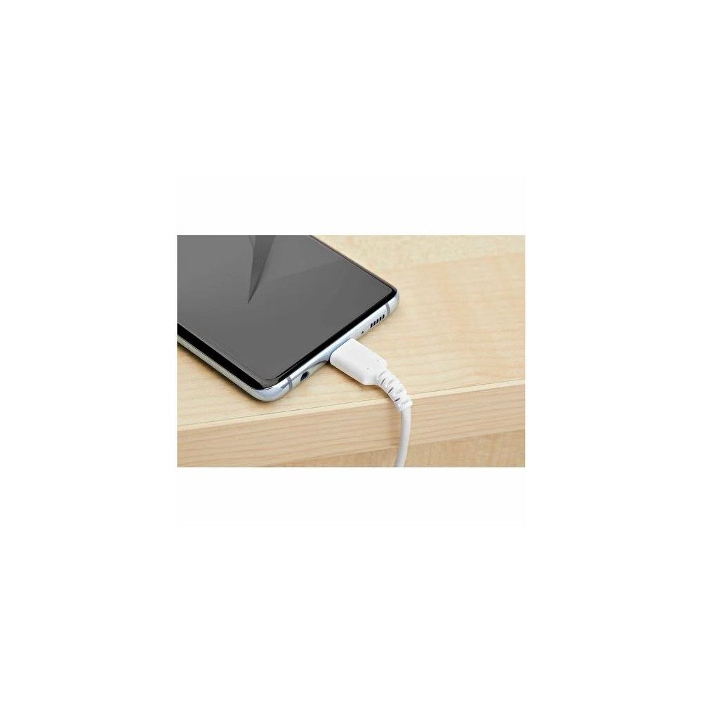 StarTech RUSB2CC2MW 2m USB C Charging Cable - Durable Fast Charge & Sync USB 2.0 Type C to C Charger Cord - TPE Jacket Aramid Fiber M/M 60W White - Cable for Mobile Device, MacBook, iPad Pro - First End: 1 x 24-pin USB 2.0 Type C - Male - Second - Image 6