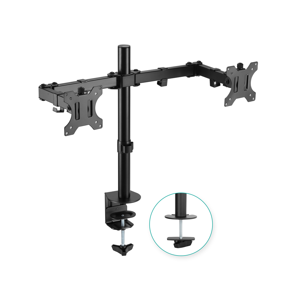 MBEAT ACA-BMA-DC01K activiva ErgoLife Dual Monitor Screen Double Joint Monitor Arm Detachable VESA 360° Rotary Two Mounting Options Net Weight: 4.3kg - Image 1