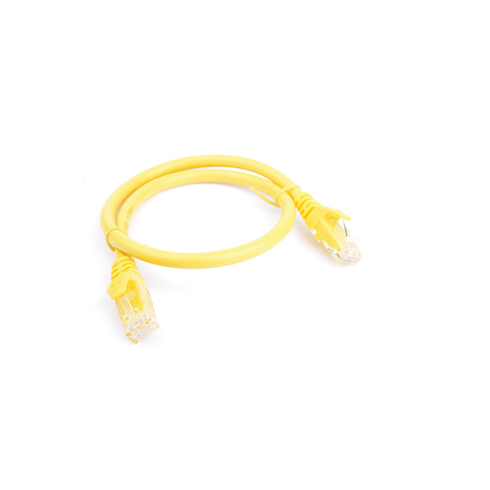 8ware PL6A-0.5YEL CAT6A Cable 0.5m (50cm) - Yellow Color RJ45 Ethernet Network LAN UTP Patch Cord Snagless - Image 1