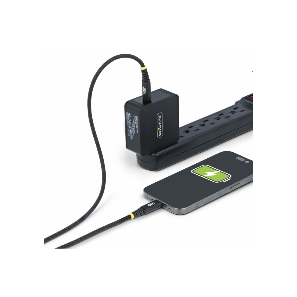 StarTech S2CEPR3M-USB-CABLE 3M USB-C CHARGING CABLE, 240W, SILICONE JACKET W/BRAID, LTW - Image 1