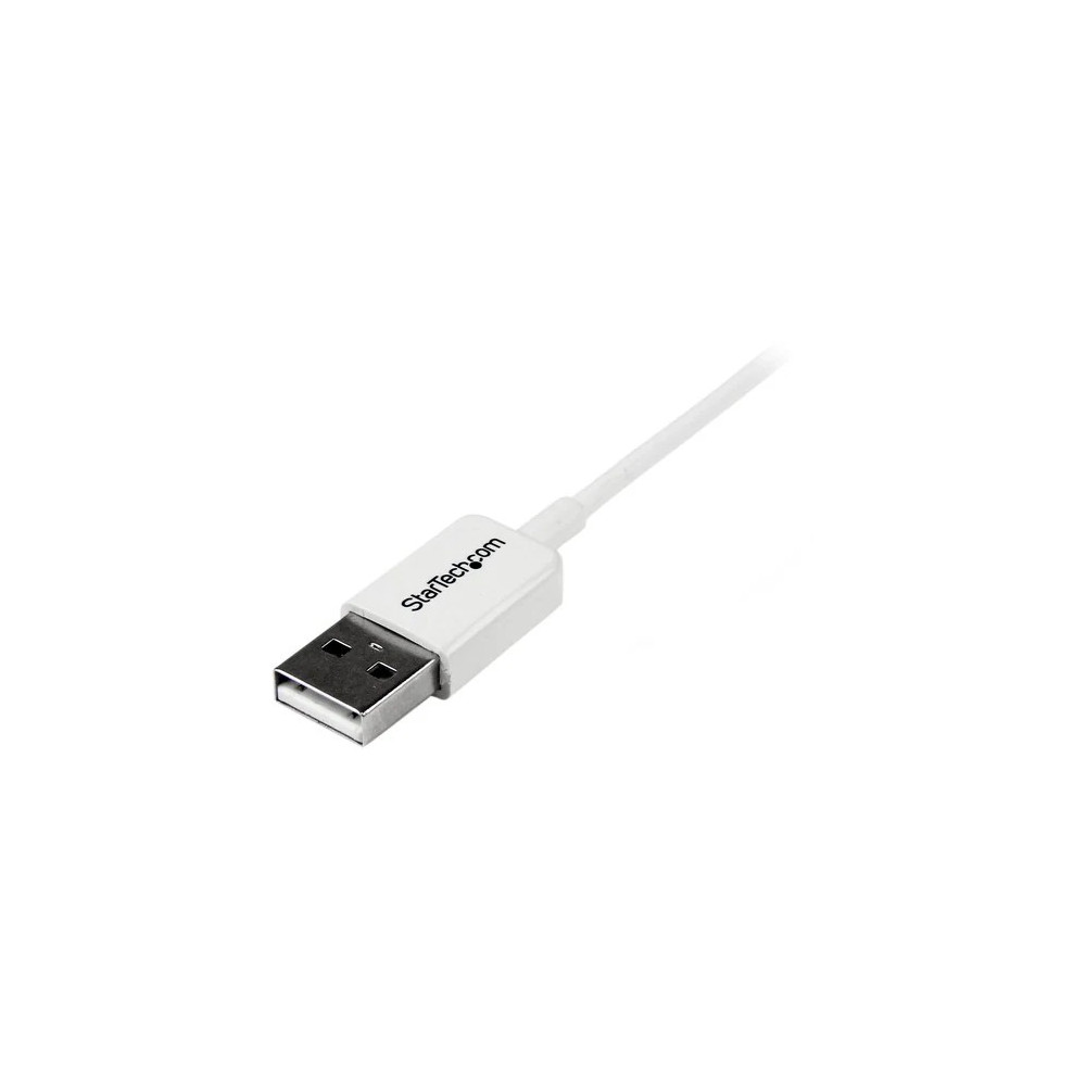 StarTech USBPAUB50CMW 0.5m White Micro USB Cable - A to Micro B - Cable for Cellular Phone, Camera, Hard Drive, Tablet PC - First End: 1 x 4-pin USB 2.0 Type A - Male - Second End: 1 x 5-pin Micro USB 2.0 Type B - Male - 480 Mbit/s - Shielding - - Image 2